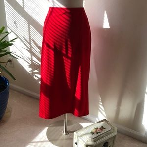 New York and Company Red Skirt With Split